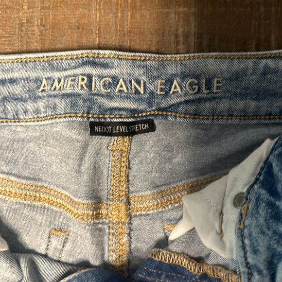 American Eagle Next Level Stretch Midi Distressed Shorts - Picture 2 of 5